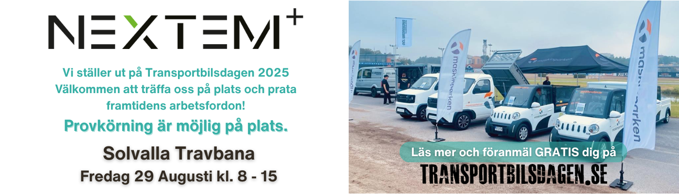 Nextem ställer ut på transportbilsdagen.